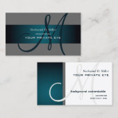 Pas dit monogram visitekaartje aan (Voorkant / Achterkant)