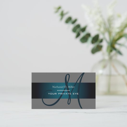 Pas dit monogram visitekaartje aan (Staand voorkant)