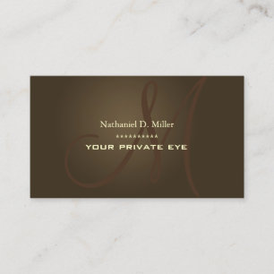 Pas dit monogram visitekaartje aan