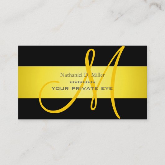 Pas dit monogram visitekaartje aan (Voorkant)