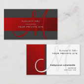 Pas dit monogram visitekaartje aan (Voorkant / Achterkant)