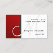 Pas dit monogram visitekaartje aan (Achterkant)