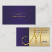 Pas dit monogram visitekaartje aan (Voorkant / Achterkant)