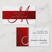 Pas dit monogram visitekaartje aan (Voorkant / Achterkant)