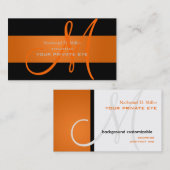 Pas dit monogram visitekaartje/dij kleur aan visitekaartje (Voorkant / Achterkant)