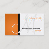 Pas dit monogram visitekaartje/dij kleur aan visitekaartje (Achterkant)