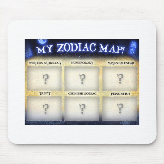Pas dit mousepad op ZodiacMap.com aan Muismat (Voorkant)