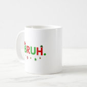 Pas dit ontwerp aan: Bruh-meme Grappig kerstfeest Koffiemok (Voorkant links)
