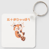Pas dit ontwerp aan: Itoki Hyaho Rode Panda Neta Sleutelhanger (Achterkant)