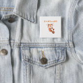 Pas dit ontwerp aan: Itoki Hyaho Rode Panda Neta Vierkante Button 5,1 Cm (In situ)