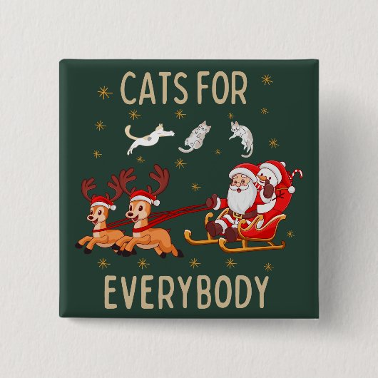 Pas dit ontwerp aan: Katten voor iedereen Vierkante Button 5,1 Cm (Voorkant)