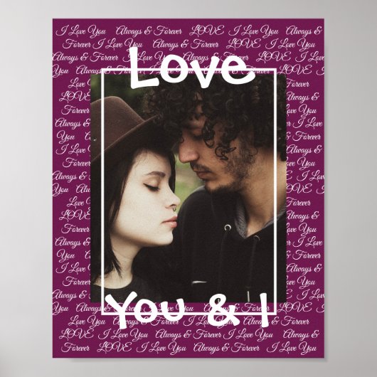 Pas dit Poster van de Liefde aan met Uw Afbeelding (Voorkant)