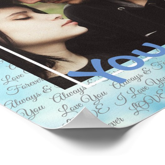 Pas dit Poster van de Liefde aan met Uw Afbeelding (Hoek)