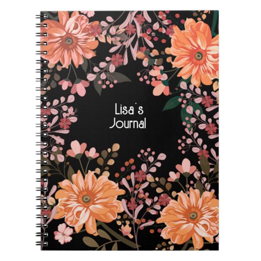 Pas dit prachtige Floral Journal-Notitieboek aan Notitieboek (Voorkant)