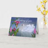 Pas dit prachtige Wenskaart van Zwan aan Kaart (Gele Bloem)