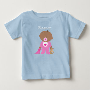 Pas dit Roze Baby één stuk T-shirt aan