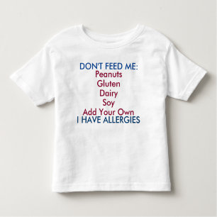 Pas dit Shirt van Allergie voor Toddlers aan