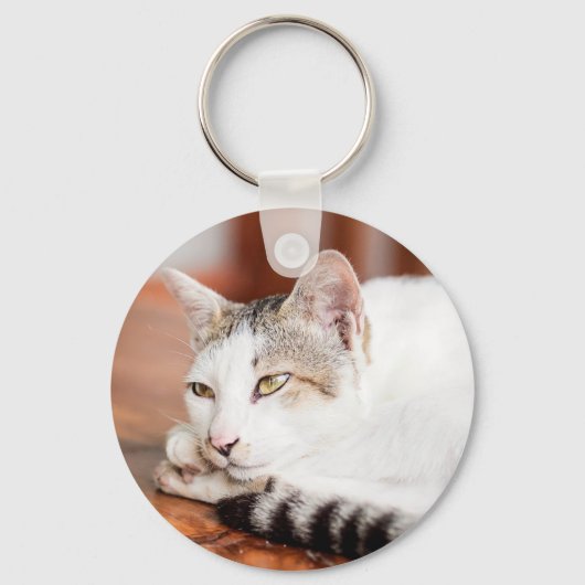Pas dit Sleutelhanger Cute Cat aan met uw Kat (Voorkant)