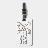 Pas "DIVA" aan met martini Bagagelabel (Voorkant verticaal)