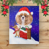 Pas Dog Santa Rooftop Reindeur met Geschenken aan Legpuzzel