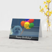 Pas Doggie Standard Happy Birthday aan Kaart (Gele Bloem)