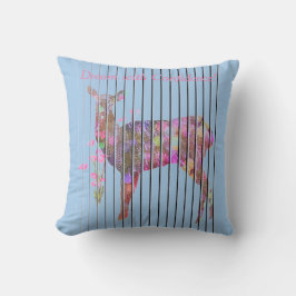 Pas Dream aan met Deer, Flowers Kussen