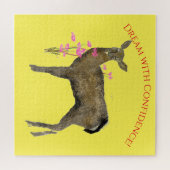 Pas Dream aan met Deer, Flowers Legpuzzel (Horizontaal)