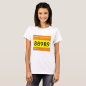Pas een uniek shirt aan met uw race bib info! (Voorkant volledig)