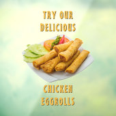 Pas Eggrolls Chinees Restaurant Eten Aan Raamsticker (Vel 3)