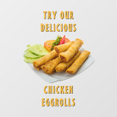 Pas Eggrolls Chinees Restaurant Eten Aan Raamsticker (Vel)