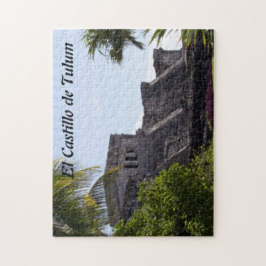 Pas El Castillo de Tulum aan - Maya ruïnes Legpuzzel (Verticaal)