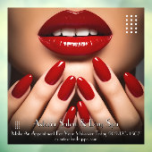 Pas Elegant Nails Day Spa Make-up Salon aan Raamsticker (Vel 3)