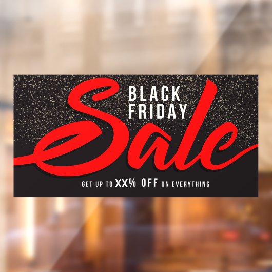 Pas elegante Black Friday-uitverkoop percentage ko Raamsticker (Vel 2)