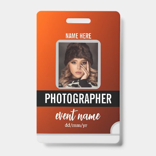 Pas evenementen ID-badges aan Badge (Voorzijde)