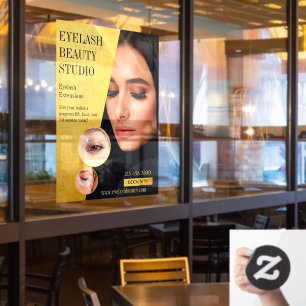 Pas Eyelash Extensions Studio Zakelijke Voorkant A Raamsticker