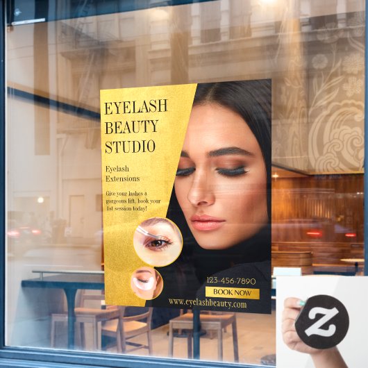 Pas Eyelash Extensions Studio Zakelijke Voorkant A Raamsticker (Cafe Raam)
