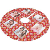 Pas familiefoto's aan kerstboom rok (Gekanteld)