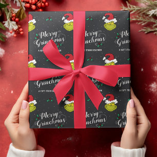 Pas familienaam aan - Grinch Cadeaupapier