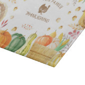 Pas Familienaam Traditionele Thanksgiving aan Snijplank (Hoek)