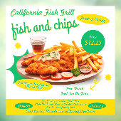 Pas Fish and Chips Cafe Sales Promo aan Raamsticker (Vel 3)