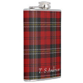 Pas Flask aan - Rode Tartan Macpherson Clan Heupfles (Rechts)