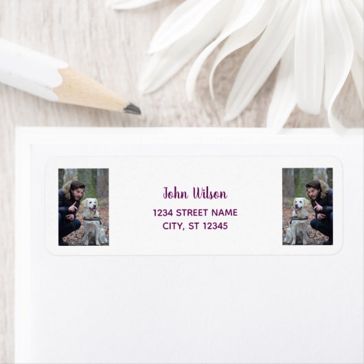 Pas Foto met het Moderne Adres van de Terugkeer va Etiket (Insitu)