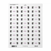 Pas Foto met het Moderne Adres van de Terugkeer va Etiket (Full Sheet)