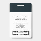 Pas Foto Naambadge Bar Code Logo aan voor Medewerk Badge (Achterkant)