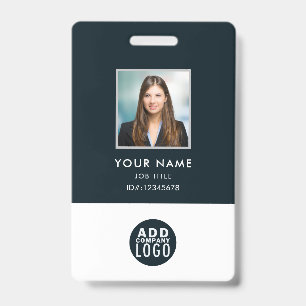 Pas Foto Naambadge Bar Code Logo aan voor Medewerk Badge