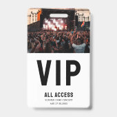 Pas foto VIP All Access-concert Badge (Achterkant)