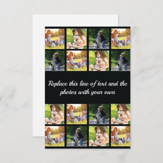 Pas fotocollage en tekst aan (Voorkant / Achterkant)