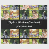 Pas fotocollage en tekst aan cadeaupapier (Vlak)