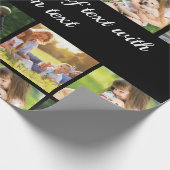 Pas fotocollage en tekst aan cadeaupapier (Hoek)