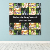 Pas fotocollage en tekst aan canvas afdruk (Insitu (Houten vloer))